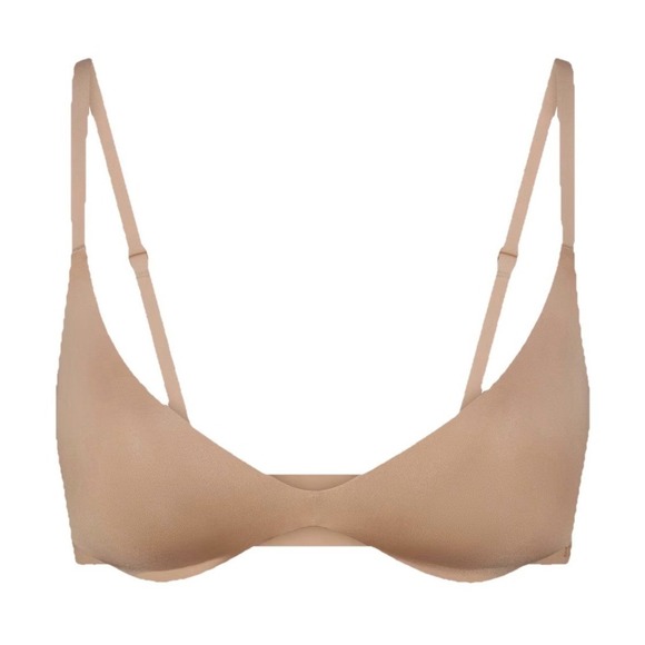Skims Wireless Form Super Push Up Bra Clay Wireless Padded Tan Beige Size 36C - Picture 5 of 7